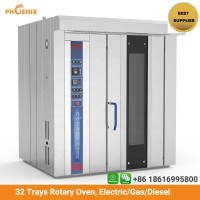 Factory Direct Sale 32 Trays Commercial Bread Making machine Bread oven Gas Rotary Oven For Bread Pizza